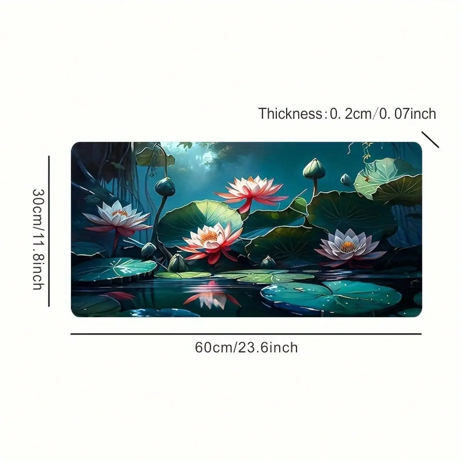 

Mouse Pad For Lotus Large Stitched Keyboard Mat Desk Pad Laptop Mat Non-Slip Mouse Pad