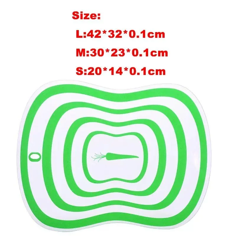 4pcs Kitchen Non-slip Chopping Blocks Tool Flexible Transparent Cutting Board Cutting Boards Classification Chopping Board Pad