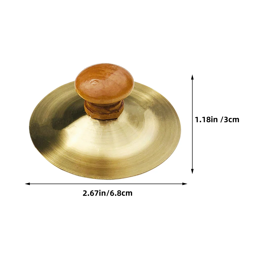 2 Pcs Children's Percussion Instrument Mini Musical Kids Small Cymbals Toy Toys Metal Finger Instruments For