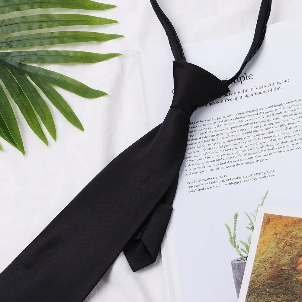 실키 의류 액세서리 클립 온 넥타이 넥타이 좁은 목 넥타이