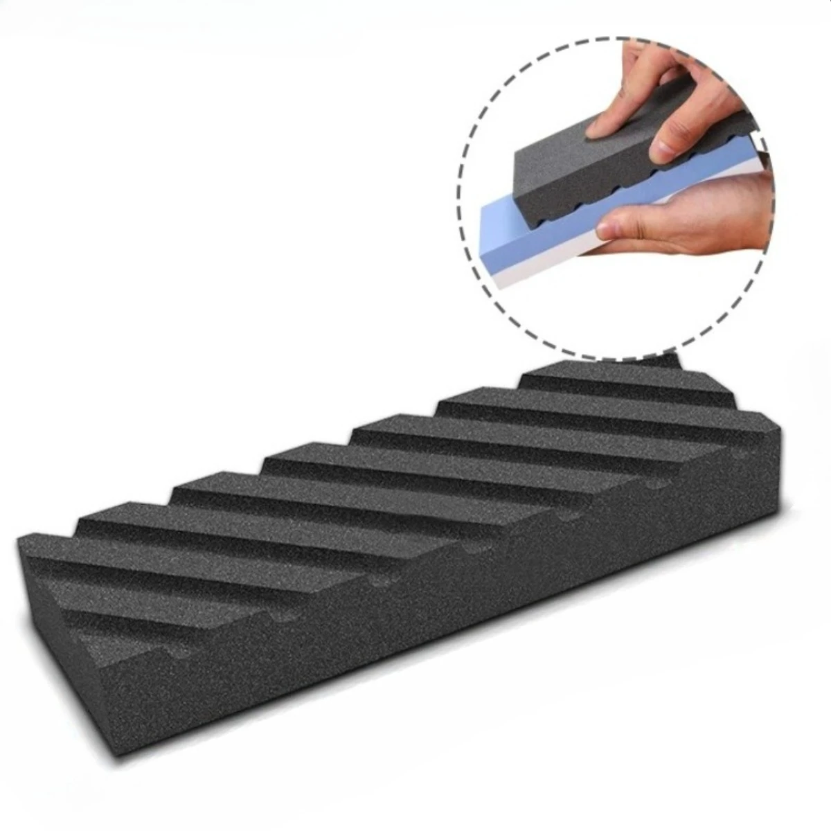 18x6cm Professional Whetstone White Corundum Dual Side Horizontal Grain Non Slip Sharpening Stone for Knife Sharpener Use