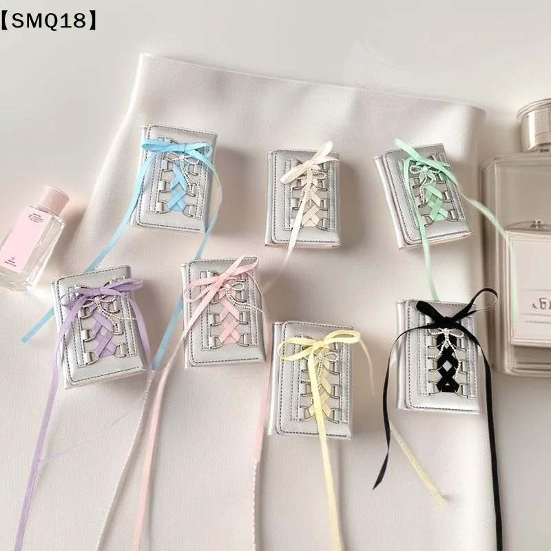 Silver Sweet Wallets For Women Strap-on Designer Original Fashion Short Coin Purse Korean Casual New Cute Wallet Purse【SMQ】