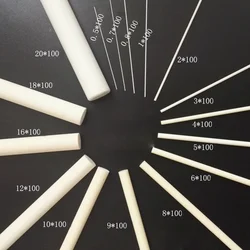 100mm uzunluk 0.5mm 2mm alümina seramik çubuk katı korindon yalıtım yüksek sıcaklık dayanımı Stir Bar