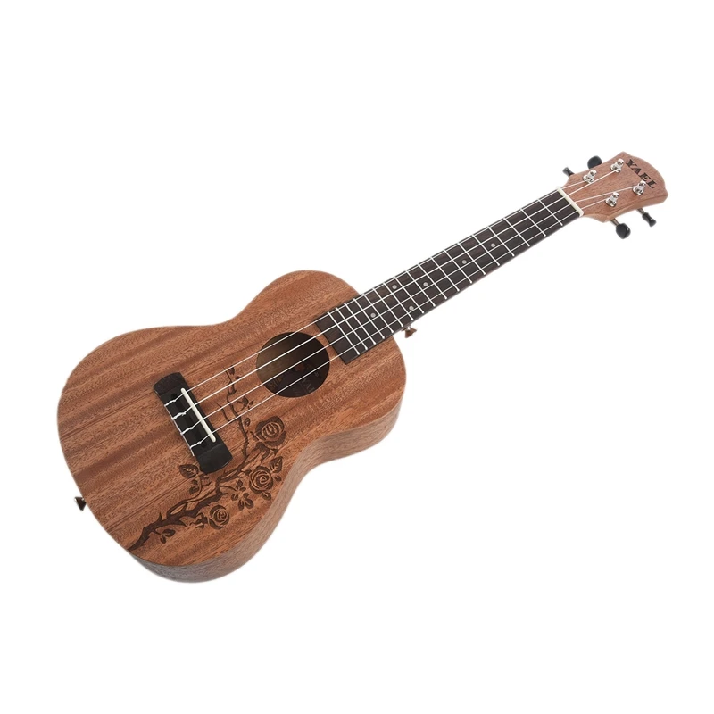 YAEL 23 Inch 4 Strings Mahogany Ukulele 23 Inch Hawaiian Acoustic Guitar Music Instrument Rosevine