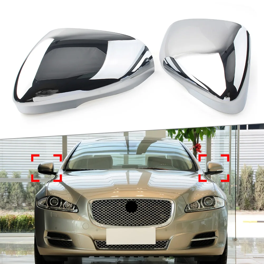 Chrome Car Rear View Mirror Cover Cap For Jaguar XF XFR XFR-S XJ XJR XK XKR XKR-S XE 2010 2011 2012 2013 2014 2015 Right/Left