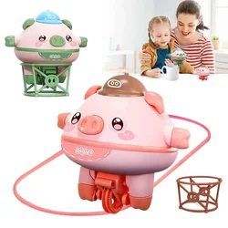 Children's automatic balancing pig black-tech tumbler unicycle tightrope-walking electric educational spinning top