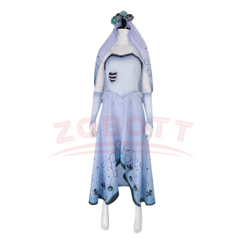 

Corpse Emily Cosplay Dresses Halloween Costumes Ghost Bride Emily's Wedding Dress Horror Movie Party Women's Dressing Up