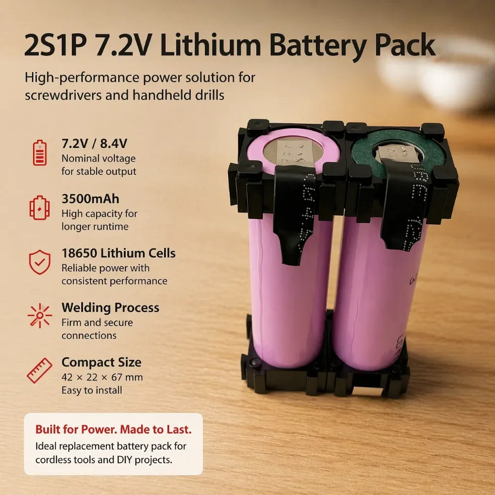 2S1P 3S2P 4S1P~5S2P 6S2P 18650-35E Battery Pack Custom 18650-35E Battery Welding 3500mAh / 7000mah Battery Pack 7.4V to 25.2V