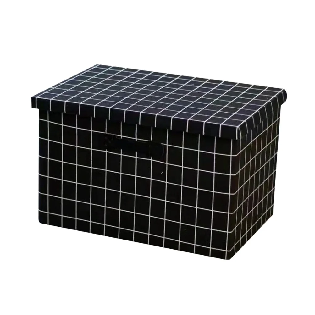 

High Capacity Storage Box Collapsible Bins with Lids Cloth Clothes Shoes Basket
