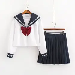 Japanese School Uniform Skirt Sailor Outfit Costumes JK Uniform Suit Girls Pleated Skirt Anime Cosplay Schoolgirl Uniform Tops