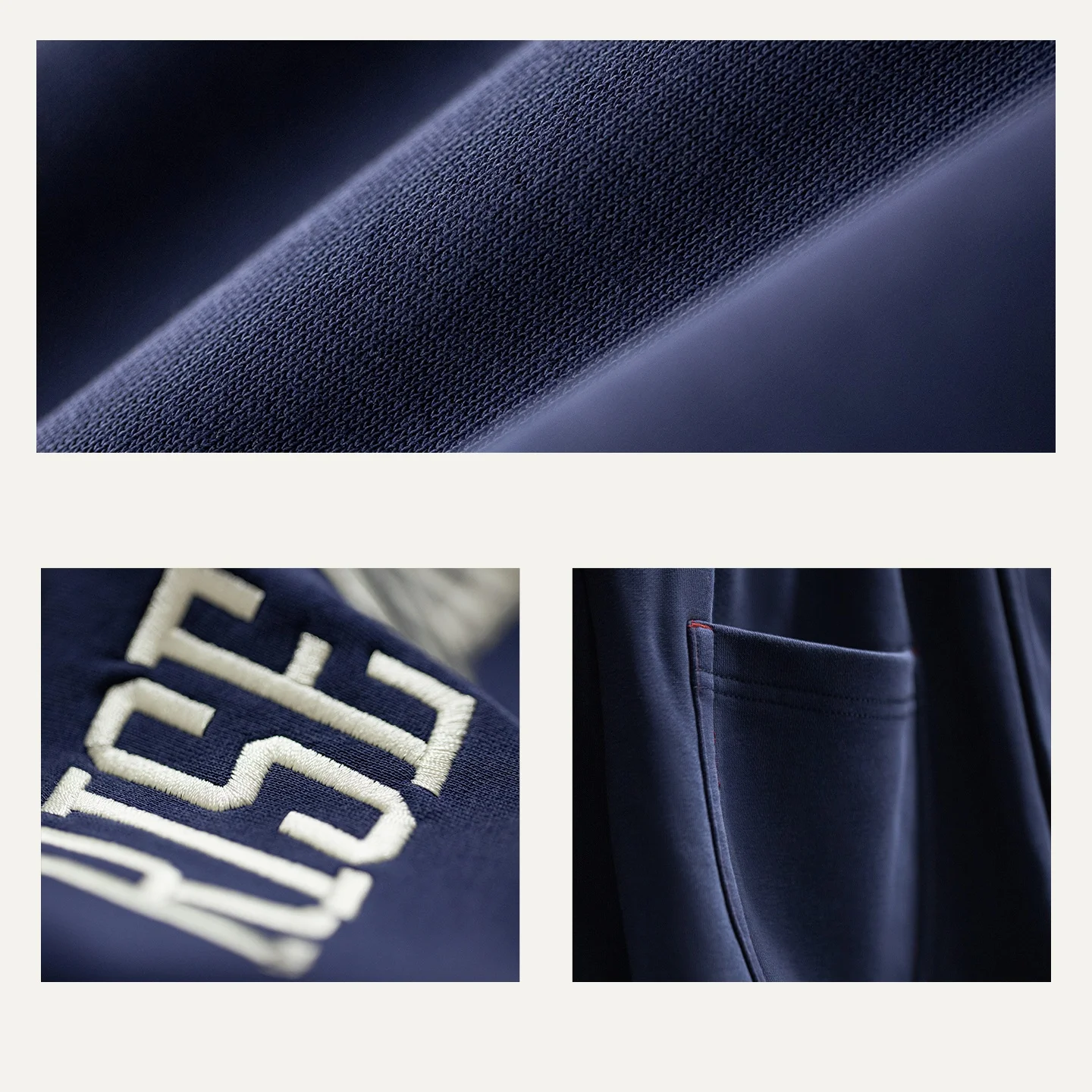 Women's Wide Leg Sweatpants - Ankle-Length Jogger in Navy Blue