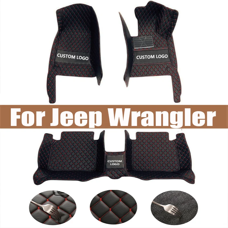 

Car floor mats for Jeep Wrangler（FOUR DOOR）2011 2012 2013 2014 2015 2016 2017 Custom auto foot Pads automobile