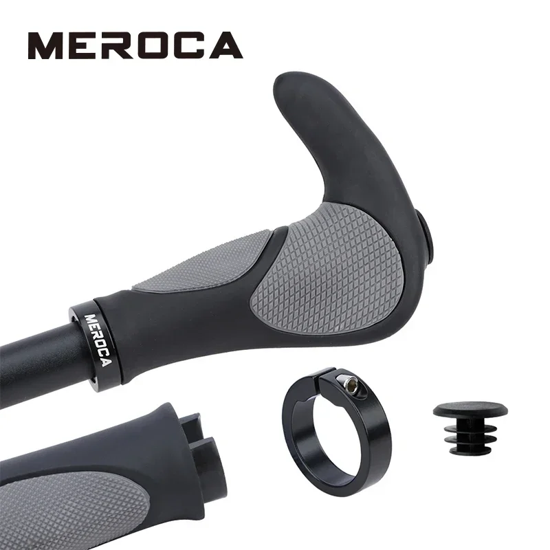 MEROCA Bicycle Grip TPR Rubber Integrated Mountain Bike Handlebar Casing Non-slip Riding Grips Cycling Accessories