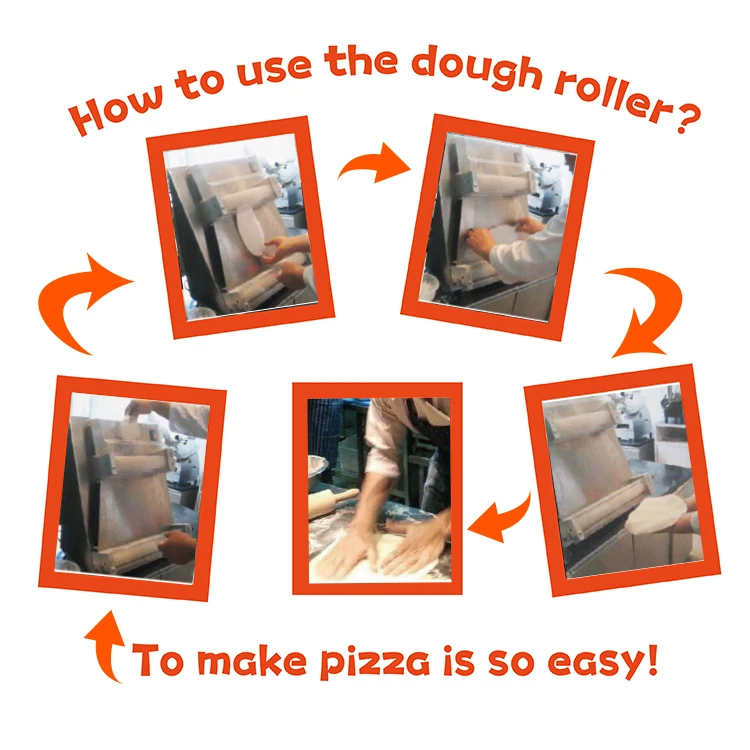 Chef Prosentials DR-1V Elektrische Teigroller, 15-Zoll-Pizzapresse, CE