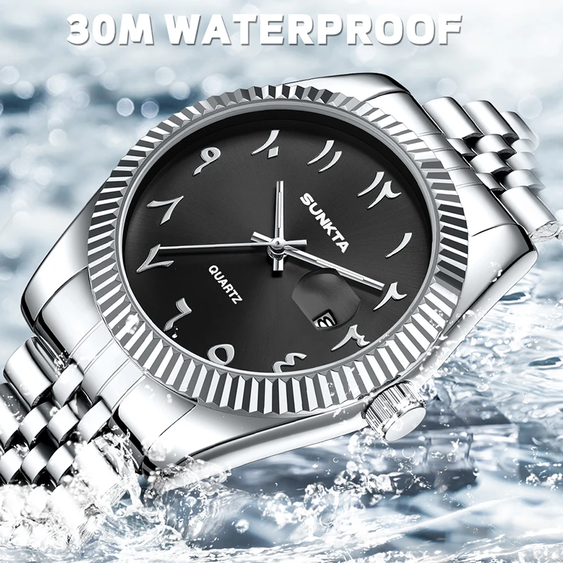 SUNKTA السيدات ساعات مضيئة العلامة التجارية الفاخرة مقاوم للماء كوارتز ساعة معصم المرأة بسيطة أنيقة سوار ساعة هدية للنساء #3