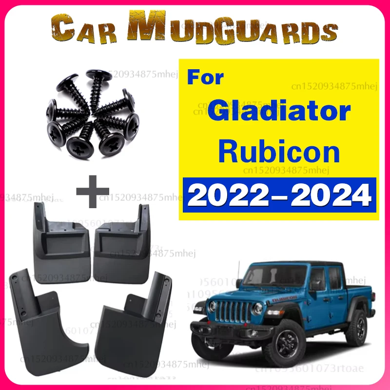 

Брызговики на крыло, брызговики, автомобильные аксессуары, передние и задние 4 шт. для JEEP Gladiator Rubicon 2022 2023 2024