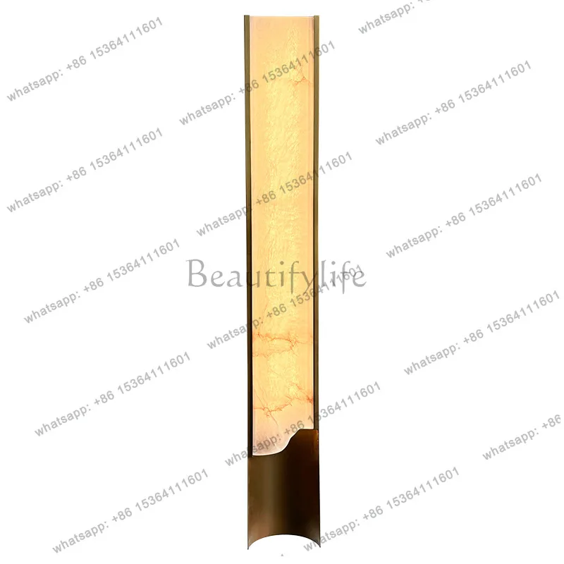 Nordic light luxury post-modern background wall marble luminous object