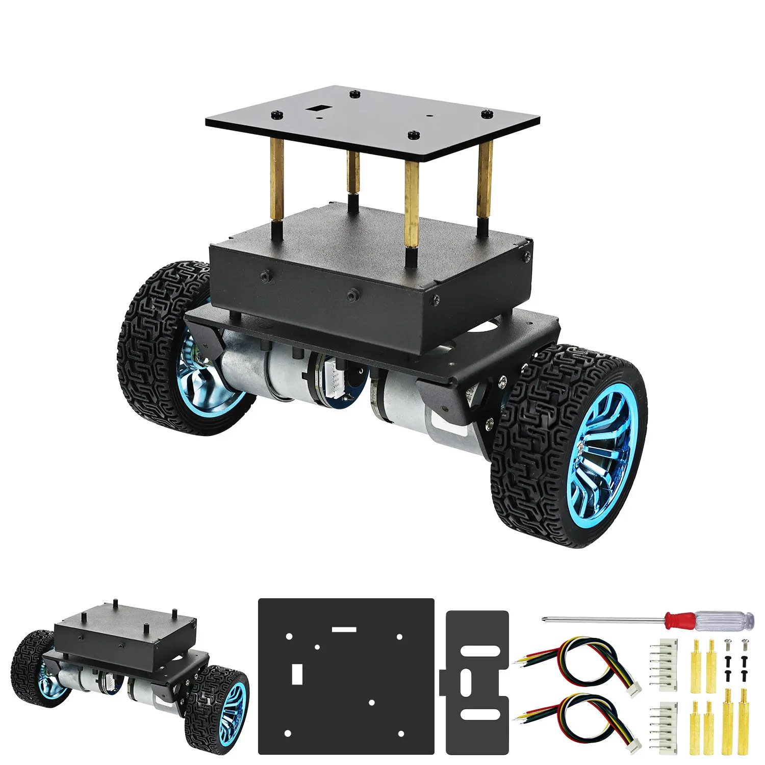 Yahboom Robot Chassis Kit 2WD High Configuration Educational Toy DIY Electronic Set With DC Motor For STM32 Self-Balance Car