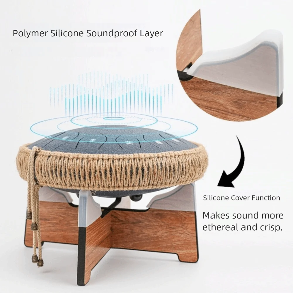 Wooden Hand Pan Drum Display Rack for 6-12in Drum Detachable Steel Tongue Drum Bracket Practical Simple Design Snare Drum Stand