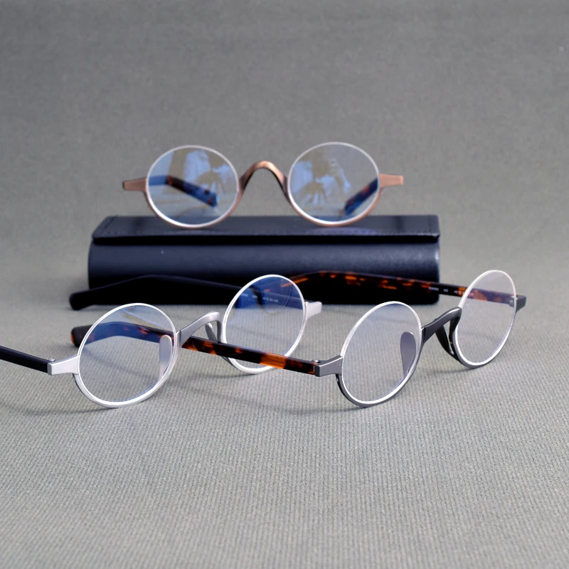 Titanium material Optical eyeglass frame, Round  prescription reading glasses frame