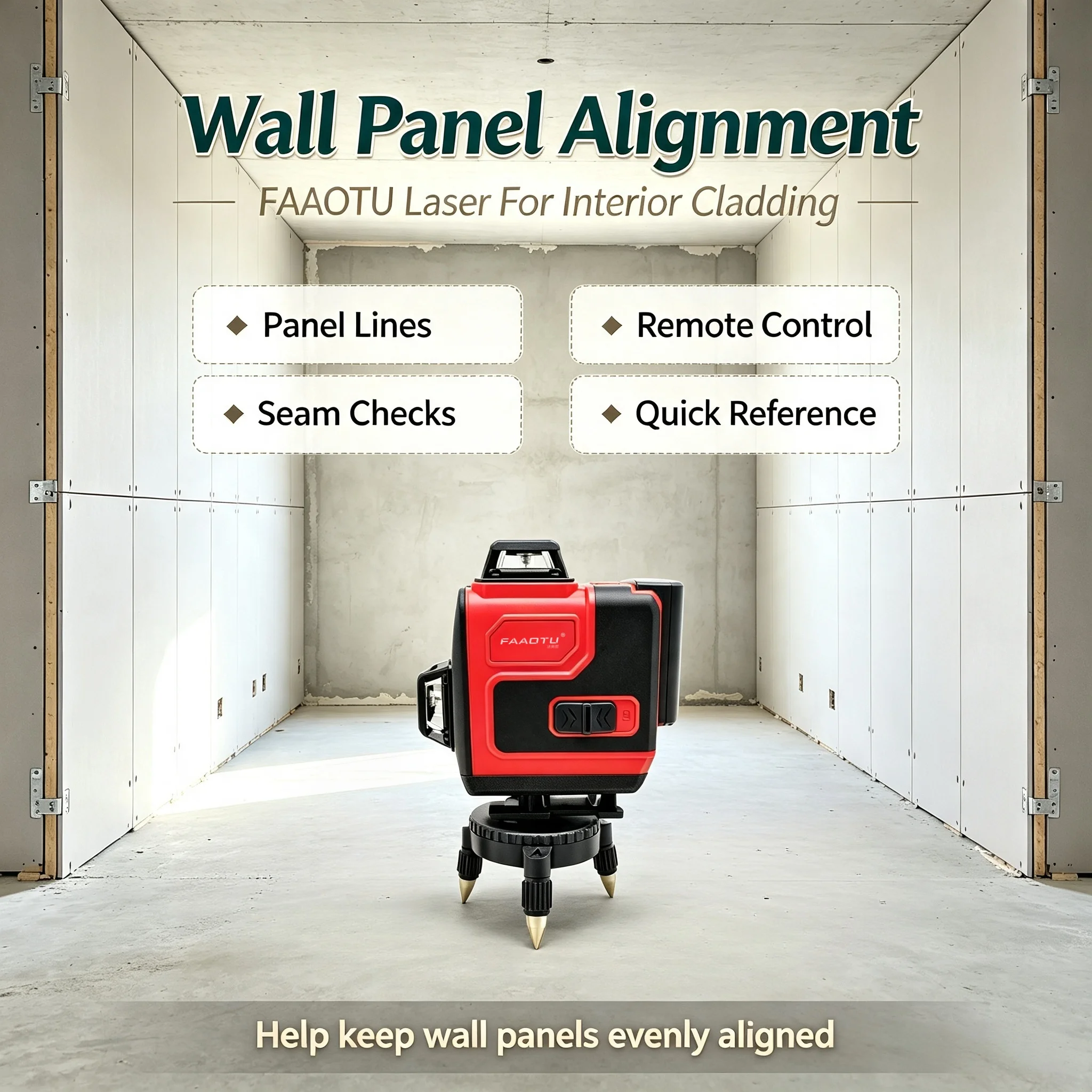 FAAOTU 3D Laser Level Same Shell Contour & Control Operation Logic As MWQ Self-leveling Laser Tool