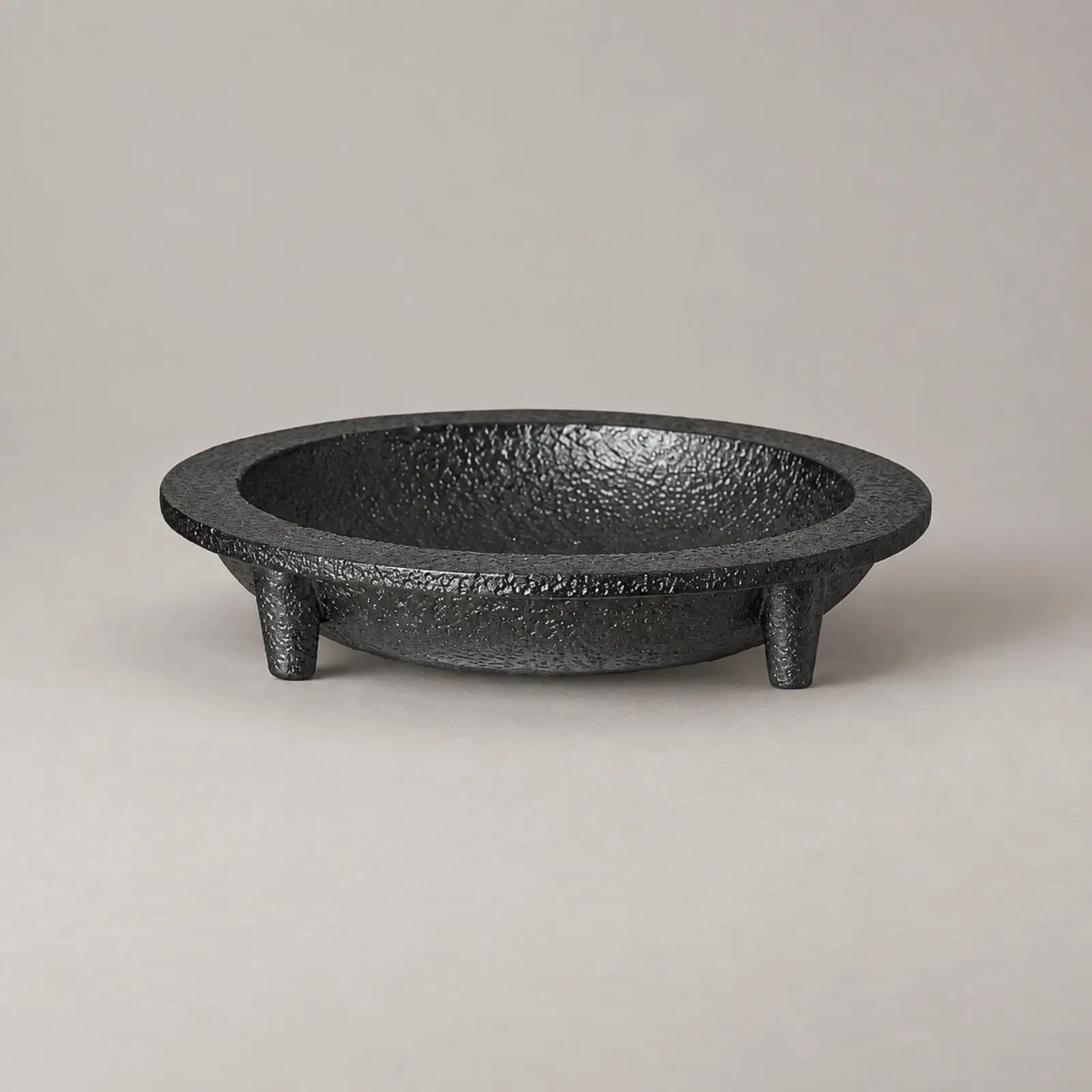 Dark Cement Serving Bowl for Snack Storage Rustic Coffee Table Decor Focal Point Piece