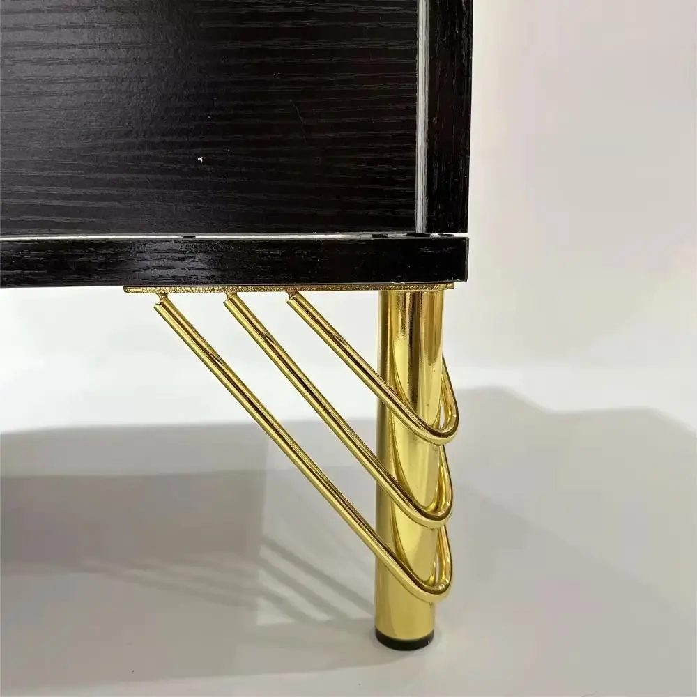 Golden Color Furniture Legs Thickened Design 15cm Height Furniture Hardware Feet Metal Material Triangle Shape