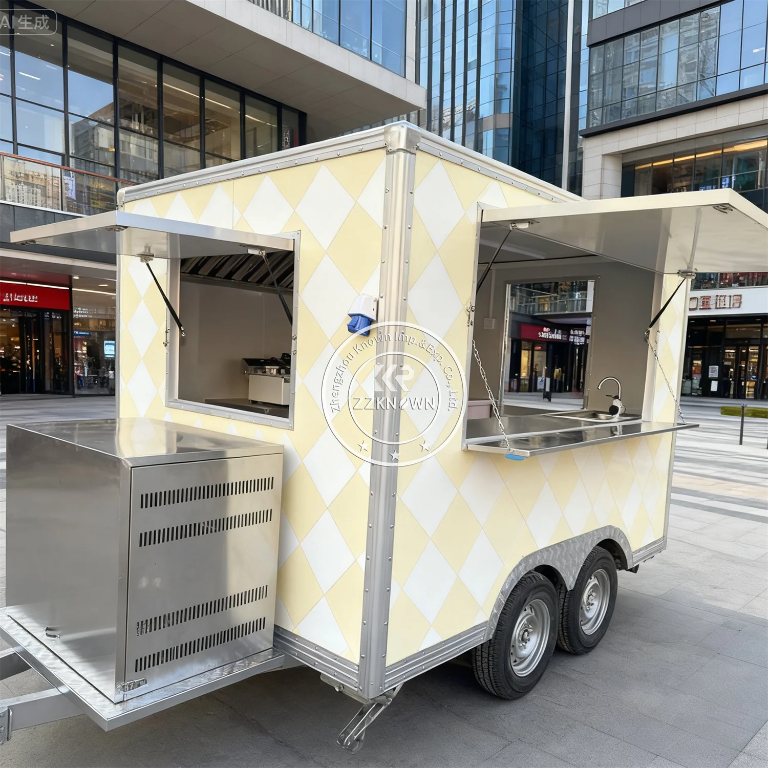 

High Quality Food Truck Ice Cream Vending Carts Mobile Pizza Truck Street Bbq Trailer Concession Food Trailer With Full Kitchen