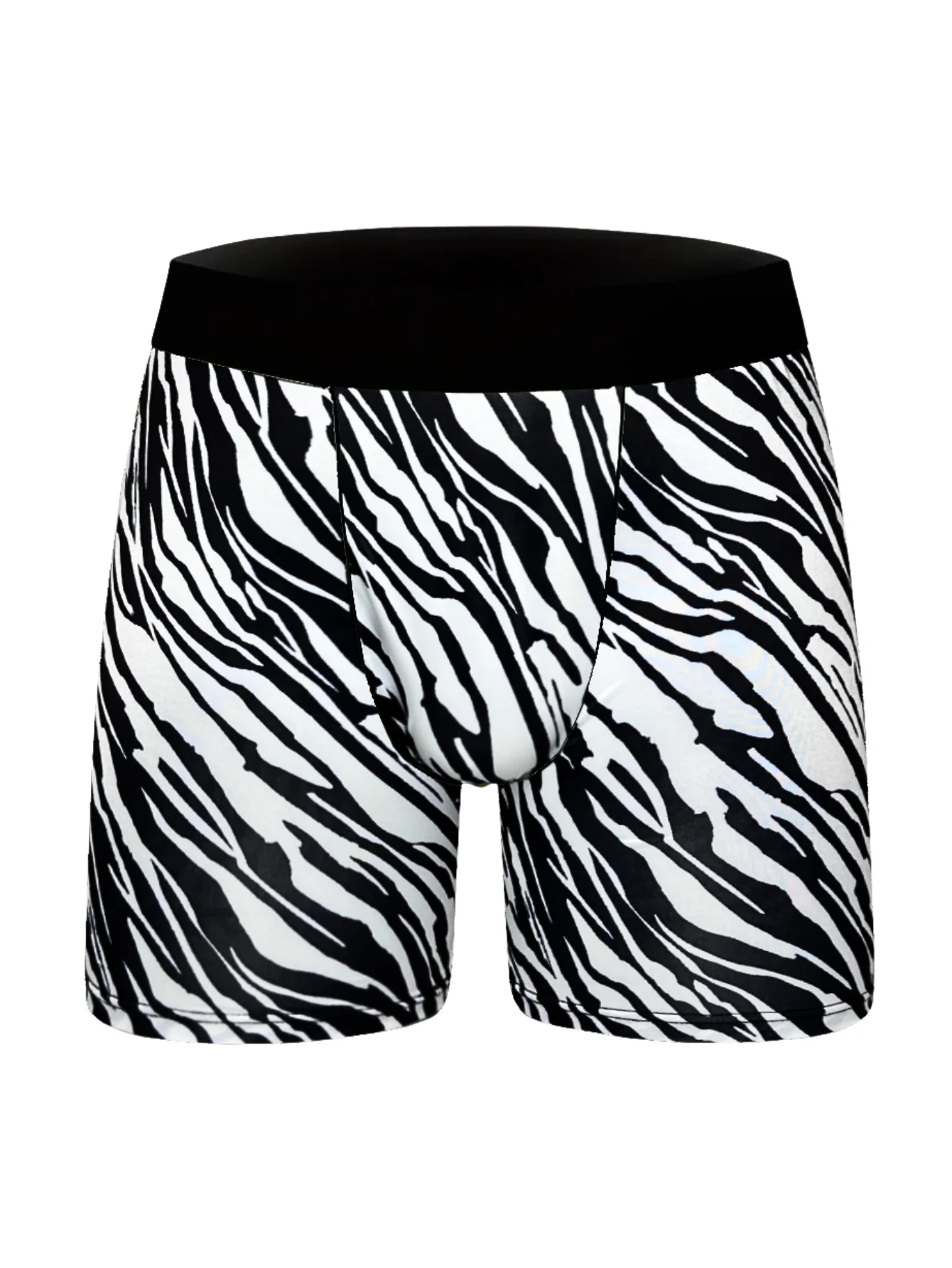 Lange Herren-Boxershorts, Herren-Unterwäsche, Boxershorts, Teenager, Jungen, Zebra-Druck, lustige Unterhose, Training, Sport, modische Shorts