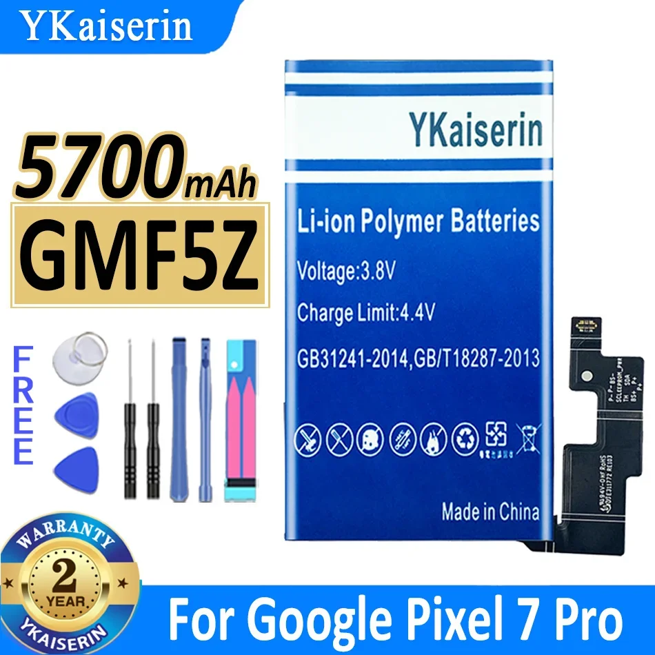 

5000mAh/5700mAh YKaiserin Battery GMF5Z GZEBU For HTC Google Pixel 7 Pro Pixel7 Pro 7Pro Pixel7 Bateria