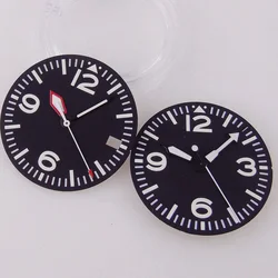 29mm explore Watch Dial Face Sword Red Hand for NH35 NH36 ETA2824 PT5000 Black Face for SKX WATCH MOD Parts