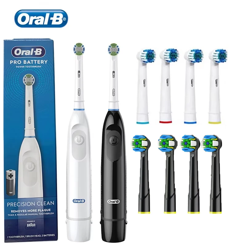 Oral B Rotation Electric Toothbrush DB5010 AA Battery 9600 Rpm Cross Action Cleaning Teeth Tooth Brush with Brush Refills