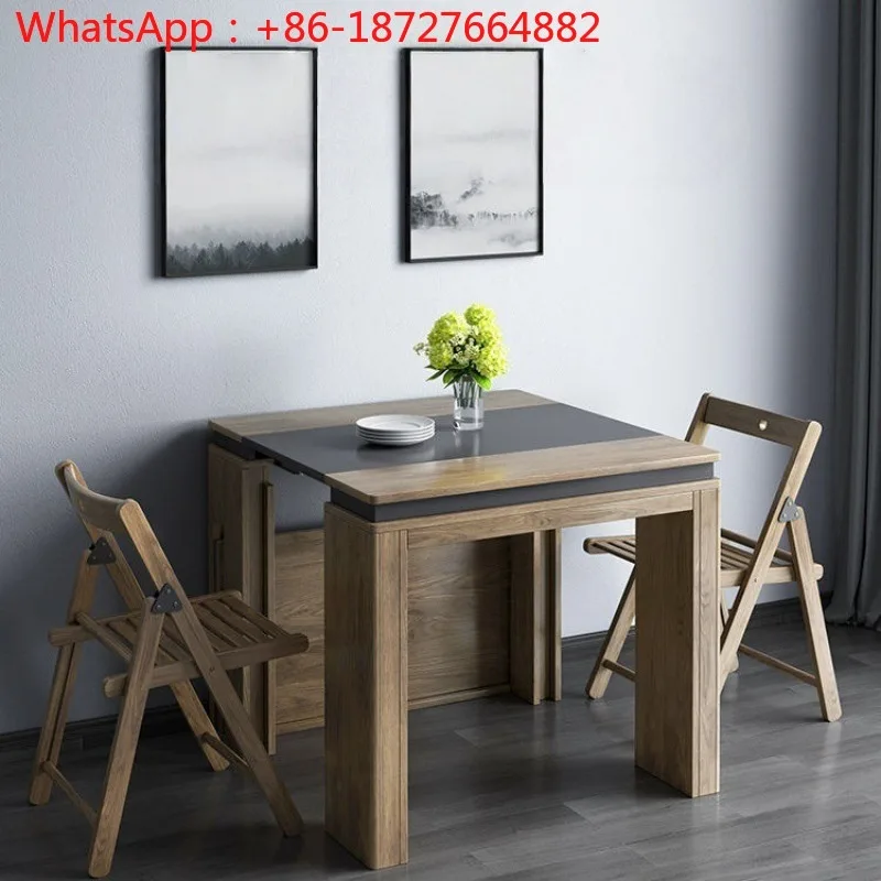 Indoor multi-scene available dining table integrated, multi-functional small apartment furniture wall dining table