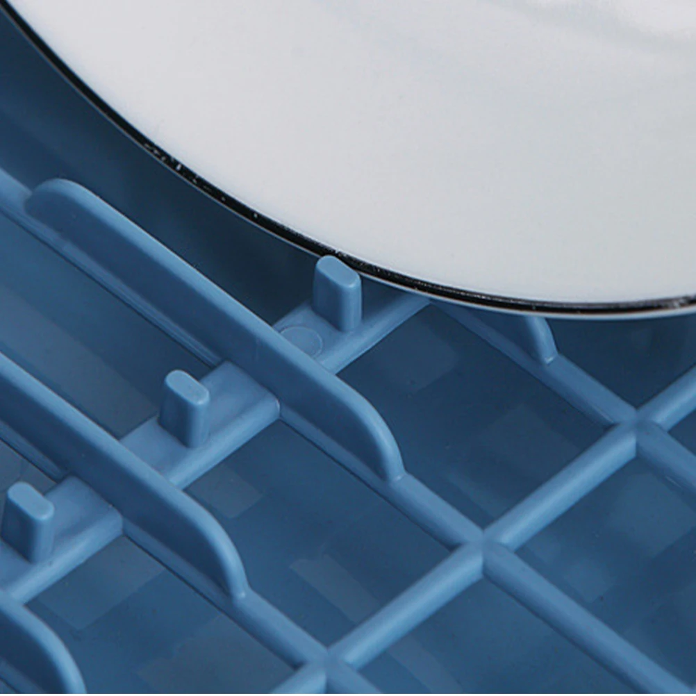 

Bowl Utensil Storage Rack Blue Detachable Dish Drying Stand Kitchen Tableware Organizer Drainage Plate Cup Holder Dish
