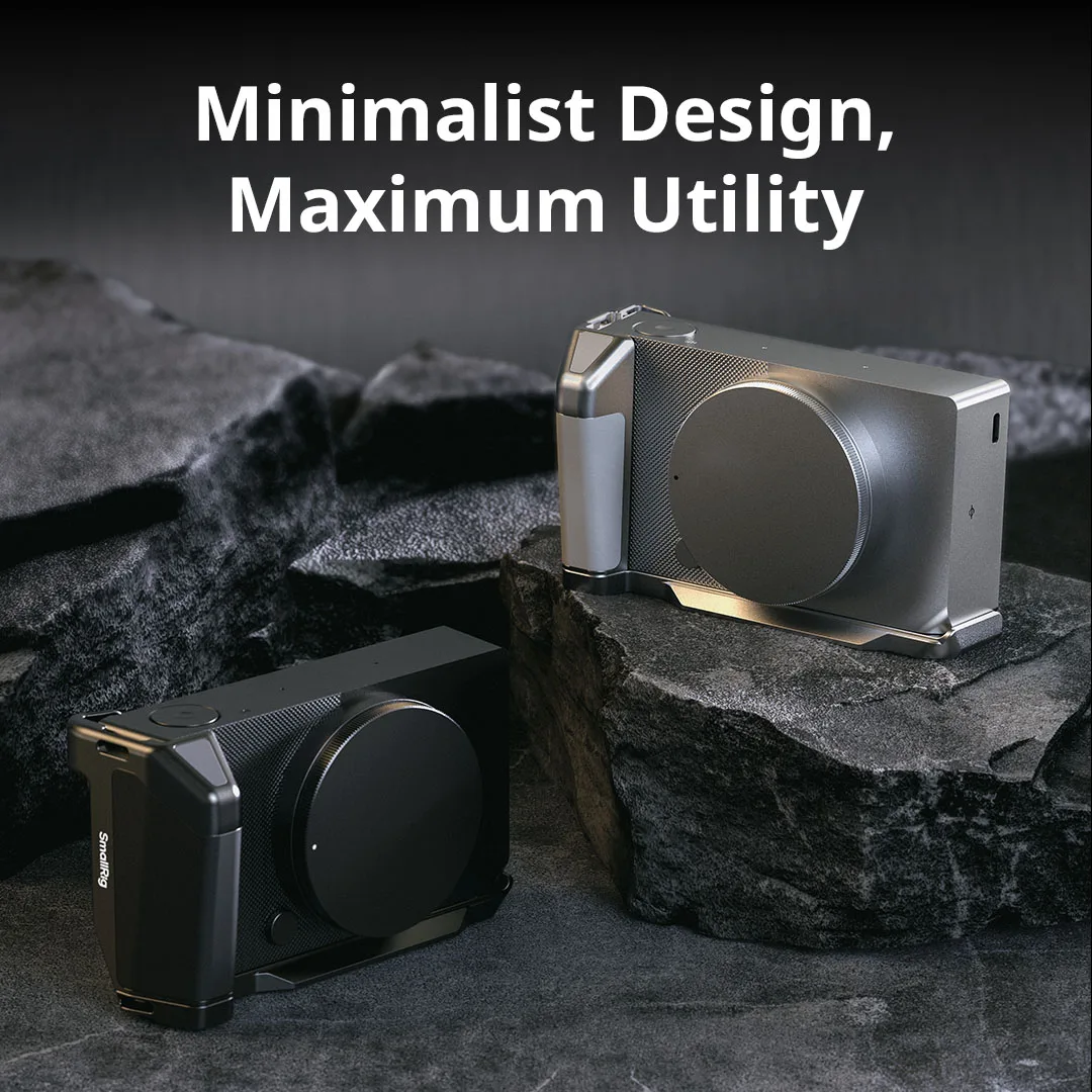 Placa de montaje en forma de L para jaula de cámara SmallRig BF con mango para Sigma BF negro/plateado con placa de liberación rápida Arca-Swiss 5389