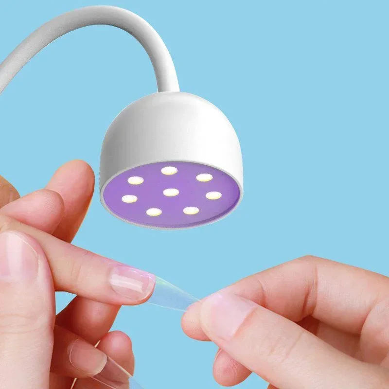 مصباح أظافر LED صغير بالأشعة فوق البنفسجية بقدرة 24 وات قابل للانحناء وسريع الجفاف للعلاج بالضوء لأظافر الجل