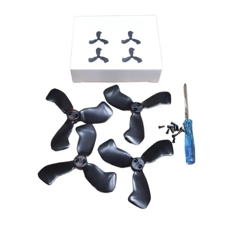 4Pcs Propellers Set 2217S, 3-Blade Replacement Drone Propeller Blades CW/CCW with Screws & Screwdriver for D-JI Neo 2