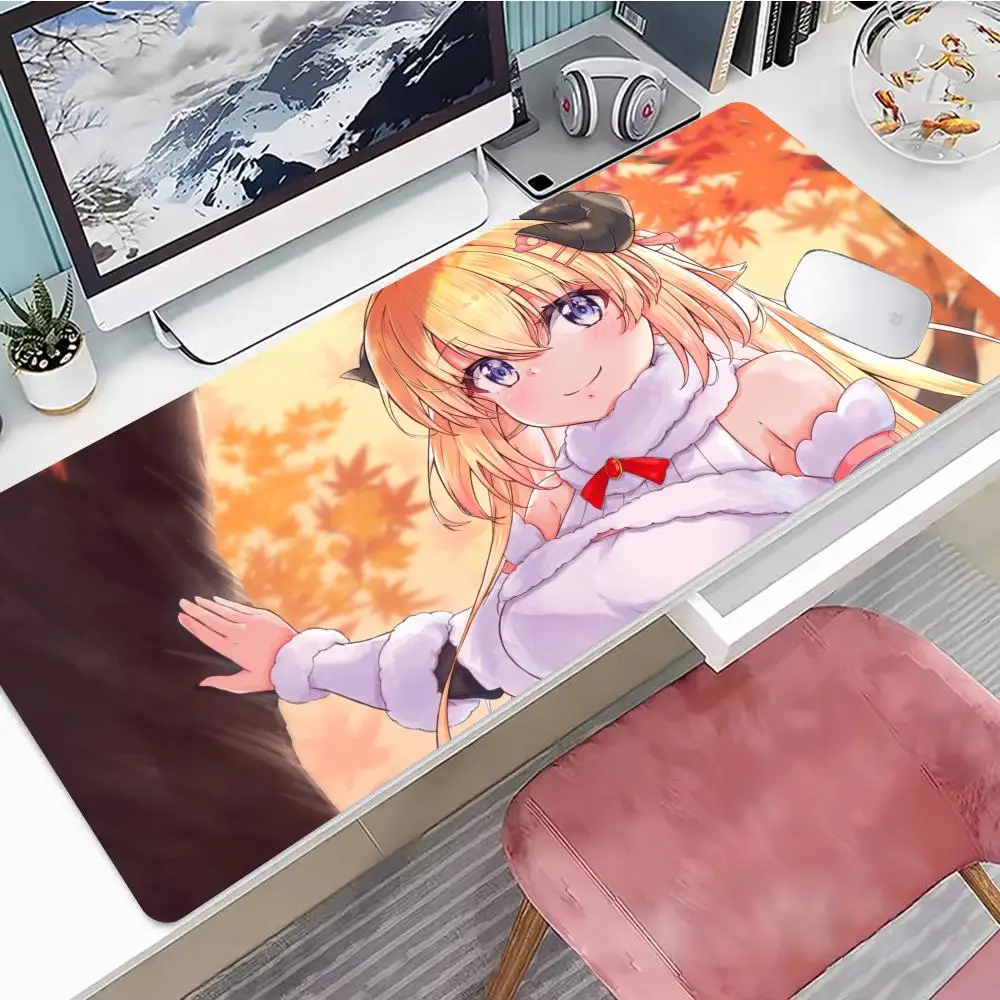 Tsunomaki Watame Mouse Pad Desk Mouse Pad HD Desk Pad Extended Gaming Keyboard Mat Large XXL Gamer Mouse Pad 90x40