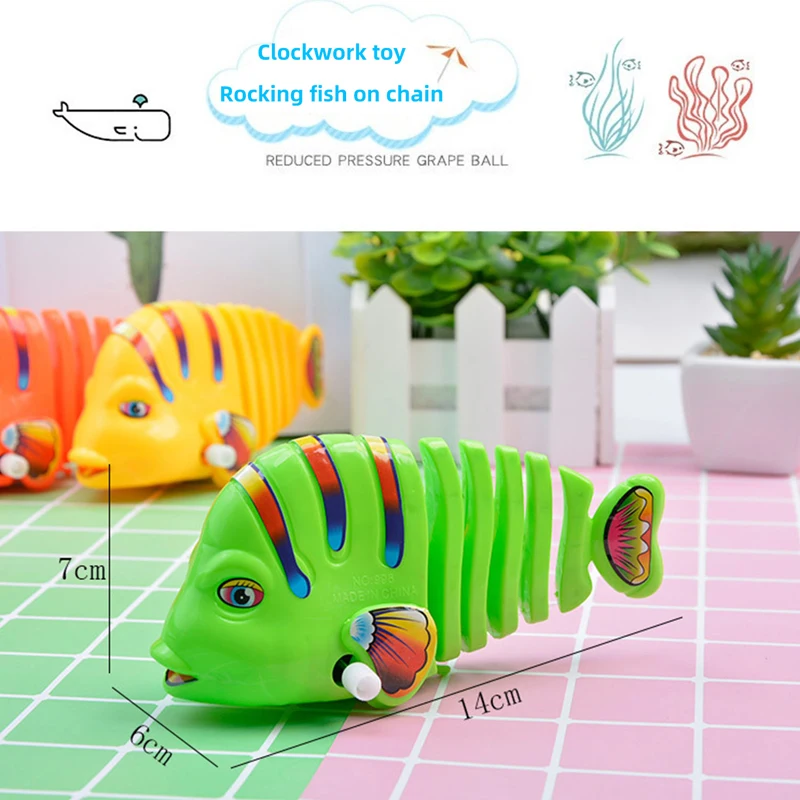 Children\'s Clockwork Swinging Cartoon Fish Toys Fish Swimming Bathtub Toys Parent-child Interaction Toys Baby Puzzle Animal Toy