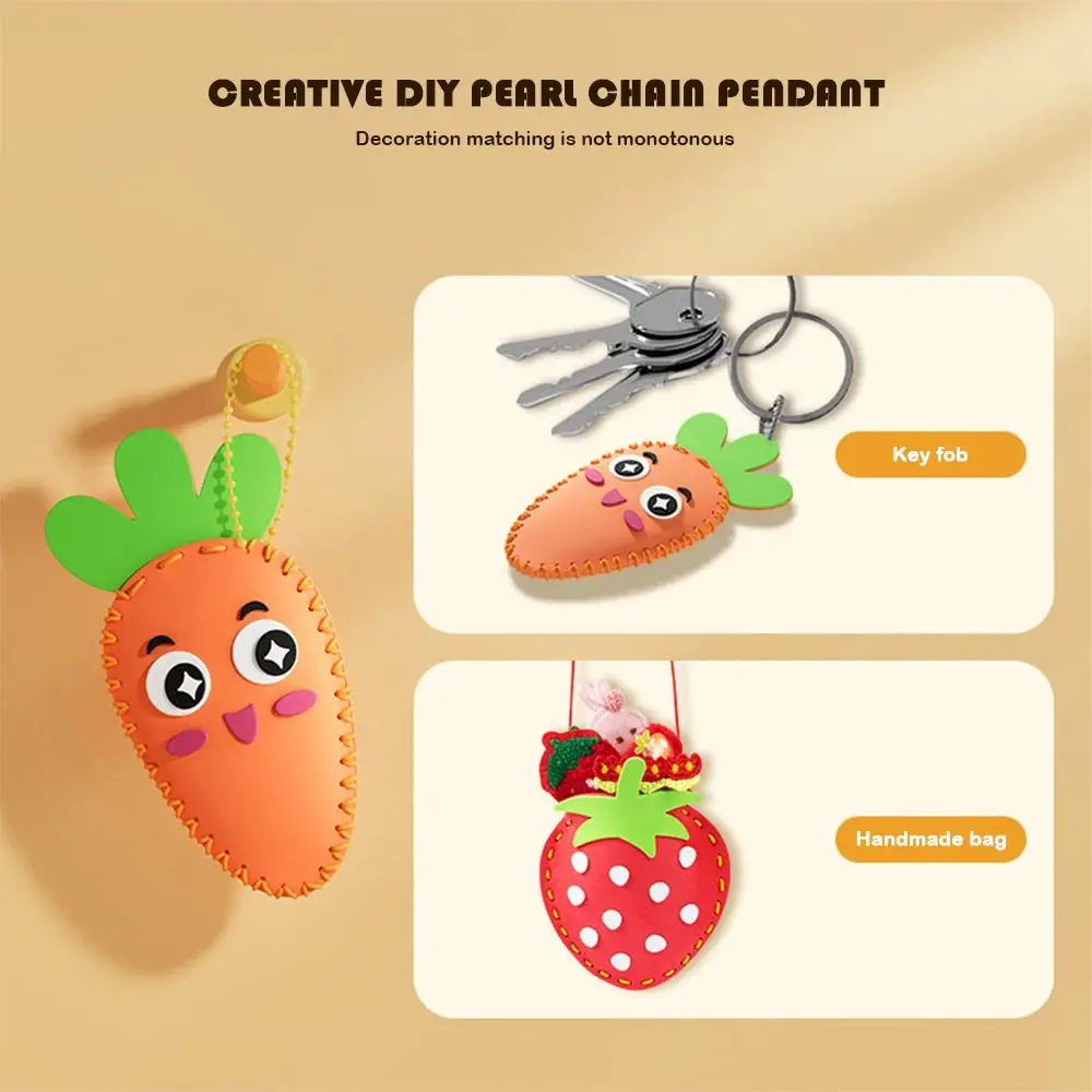 Pendentifs grenouille carotte, paquet de matériel de couture pour enfants, bricolage éducatif créatif, améliore la Concentration