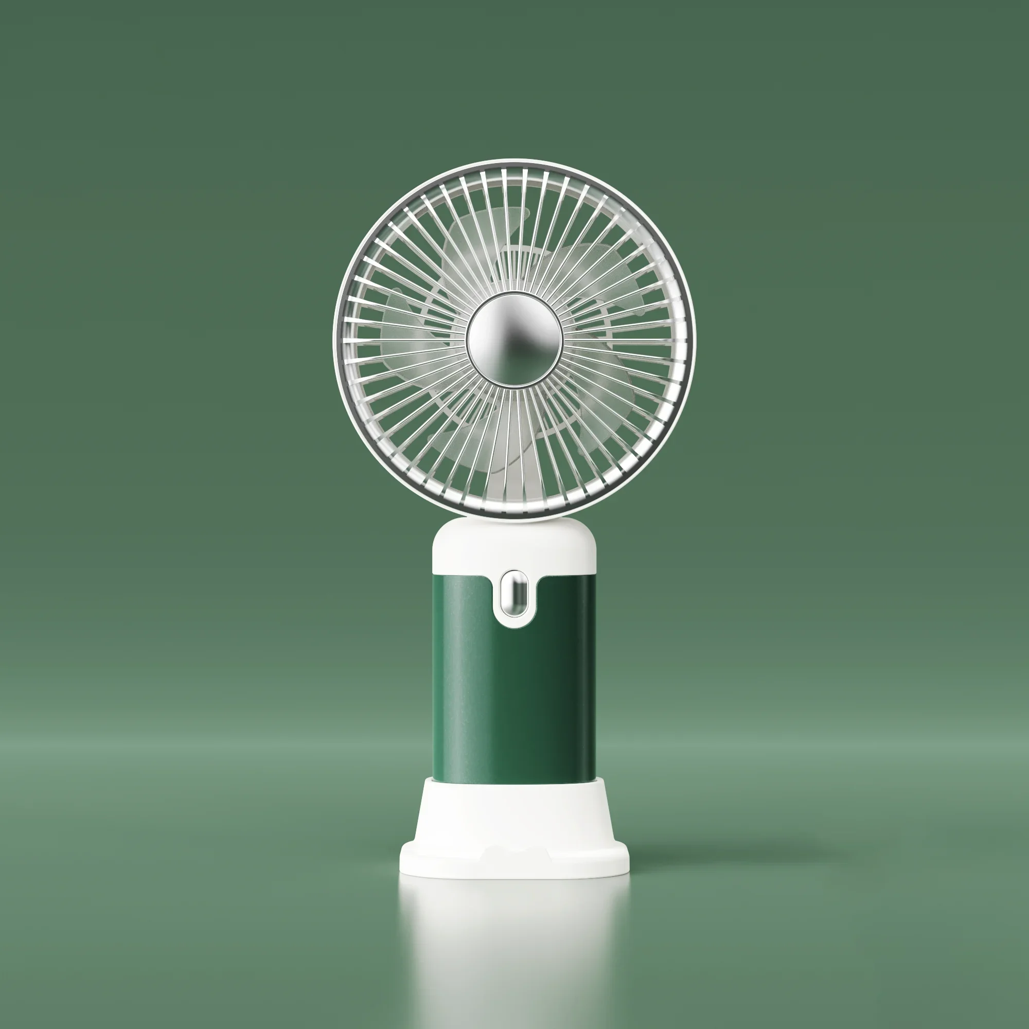 مروحة كهربائية محمولة باليد ذات طراز محايد بسيط بثلاث سرعات مع قاعدة قابلة للفصل، يمكن أن تحملها والوقوف، مدمجة ومحمولة