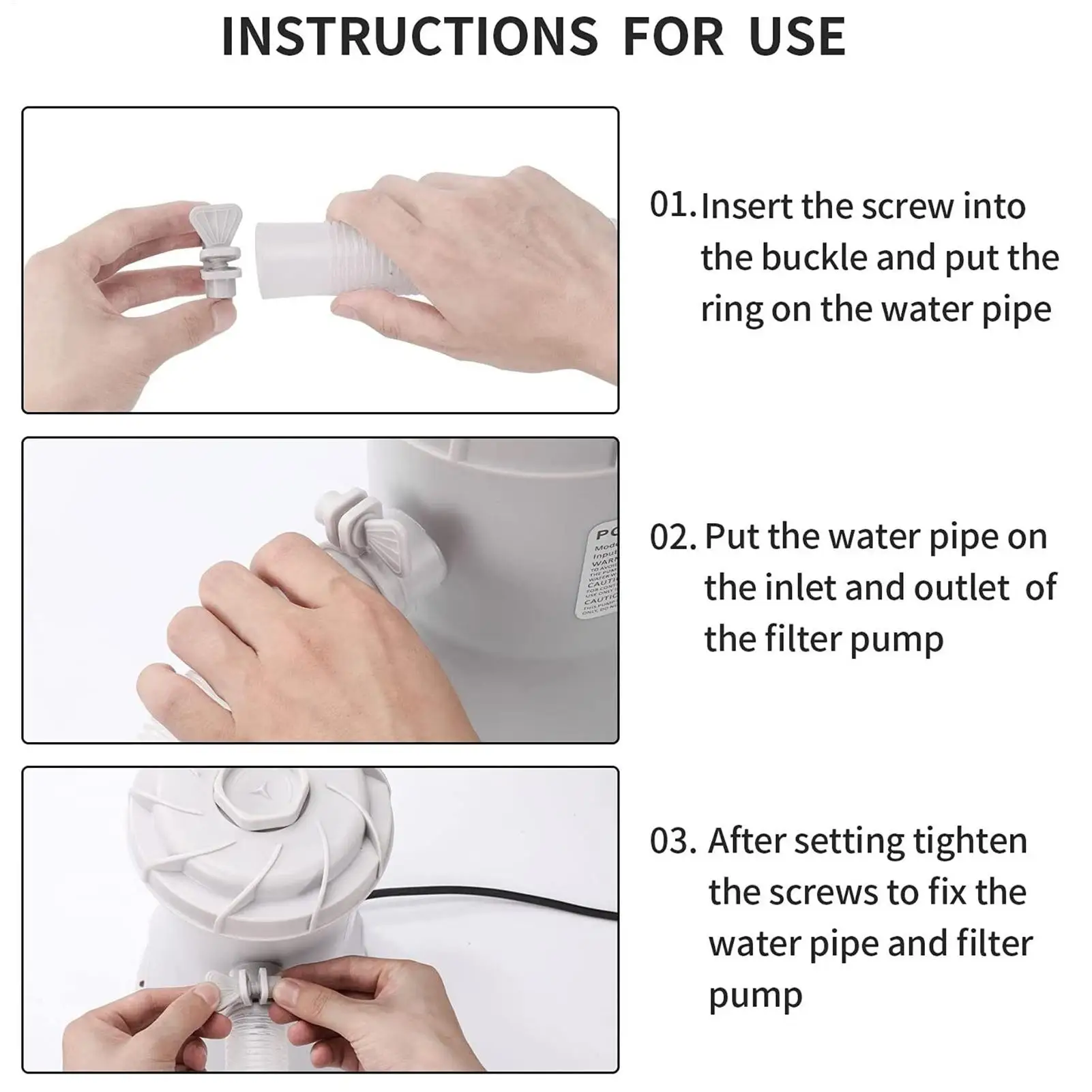 Cartridge Filter Pump 300 GPH High-Flow Rapid Enhanced Circulation Household Pool Filter Pump System For Backyard Garden Patio