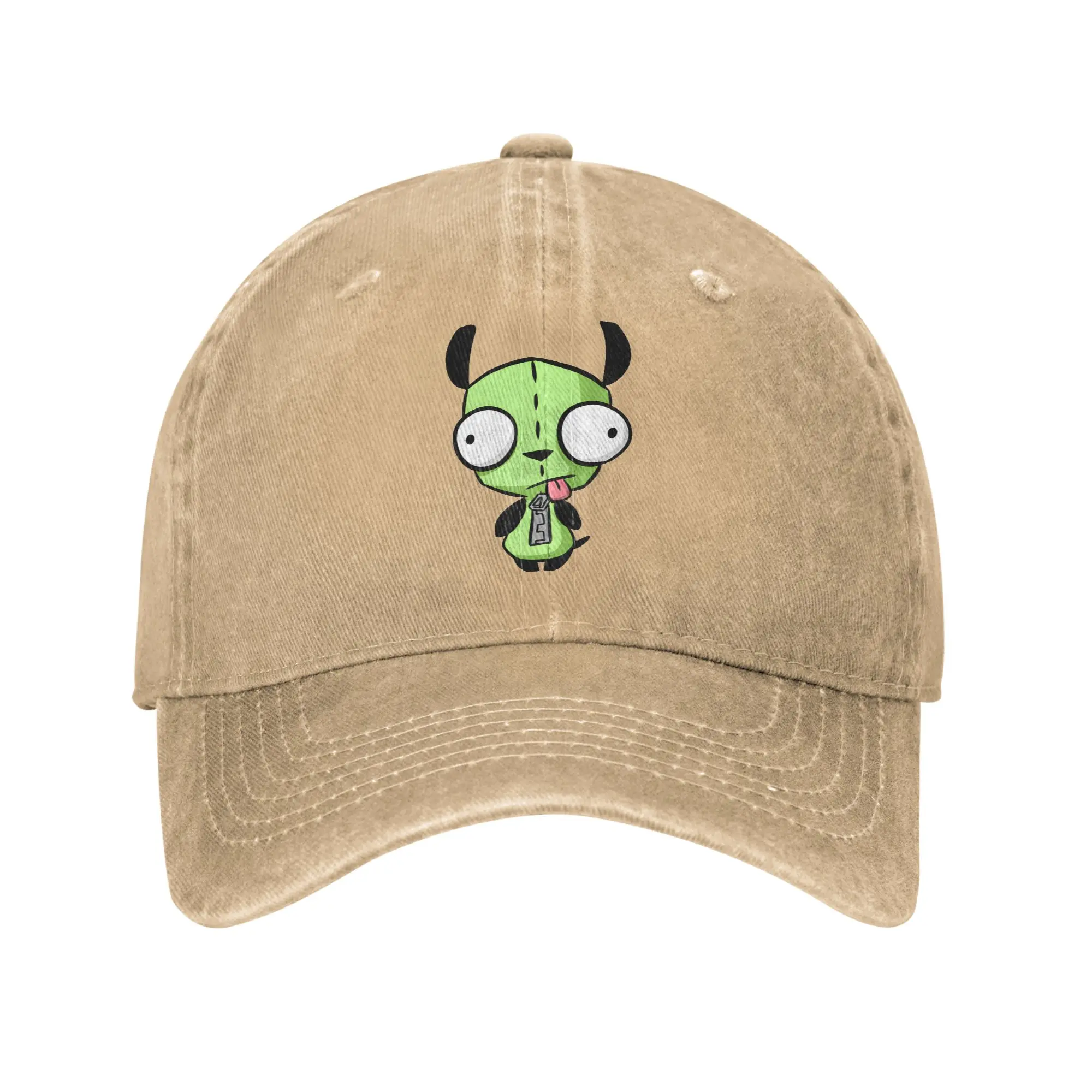 Invaders Zim Gir Baseball Cap Casual Distressed Denim  Snapback Hat Unisex Summer Adjustable Fit Hats Cap