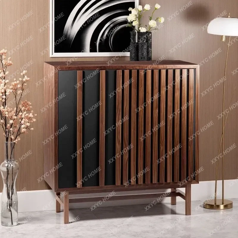XX Minimalist Piano Lacquer Sideboard Modern Storage Cabinet Solid Wood Entryway Wine Cabinet Tea Bar