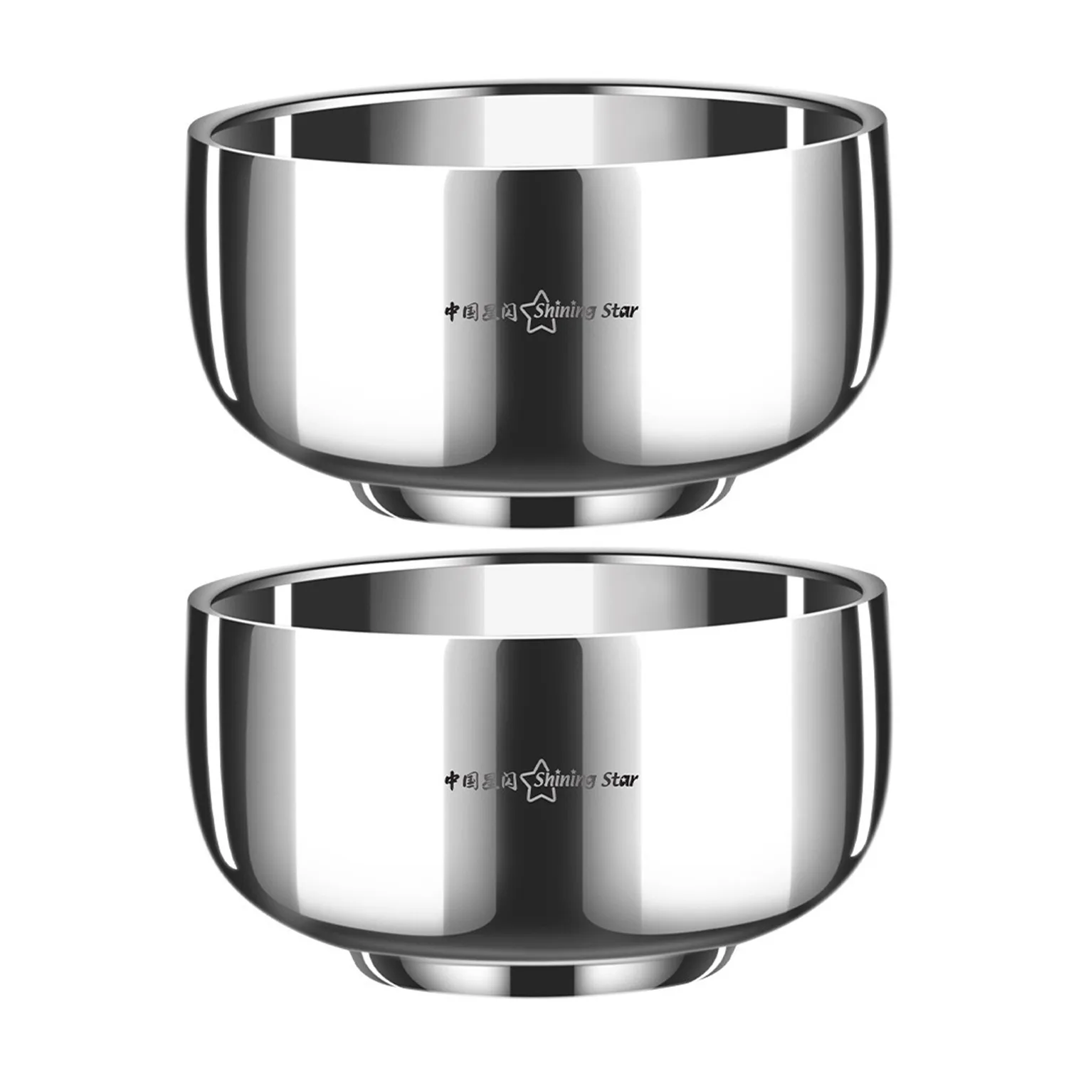 2pcs LFGB Certificated 316 Stainless Steel 99.9% Anti-bacerial Bowl 2 Layers Heat Insulation Baby Children Unbreakable Tableware