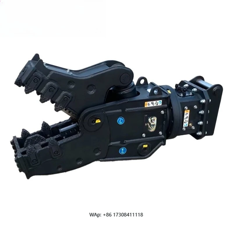 OEM Rotating Concrete Hydraulic Pulverizer Motor Replaceable Tips 120t Front Crushing Force for 35-50t Excavators 1 Year