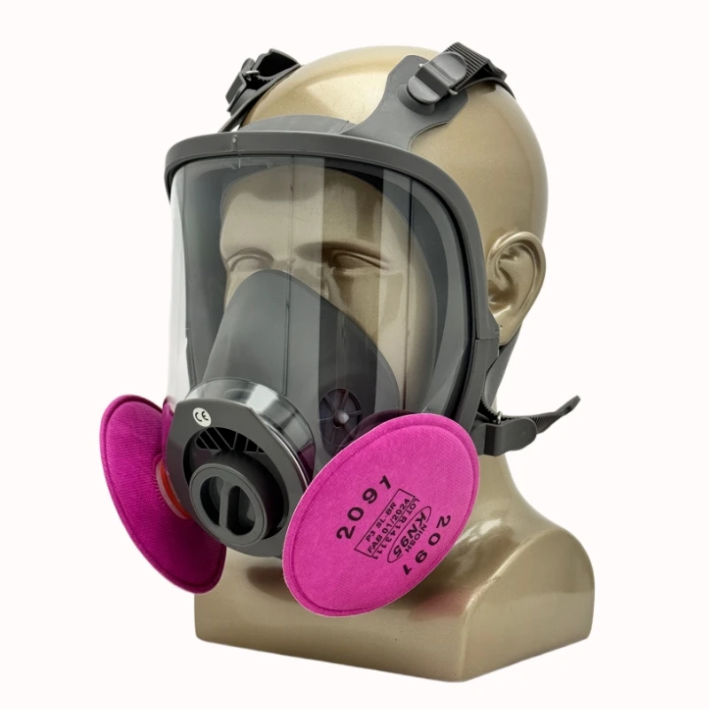 High Efficiency 2091 Filter Cotton, 6800 Full Cover Gas Mask for Welding Polishing Dust Prevention