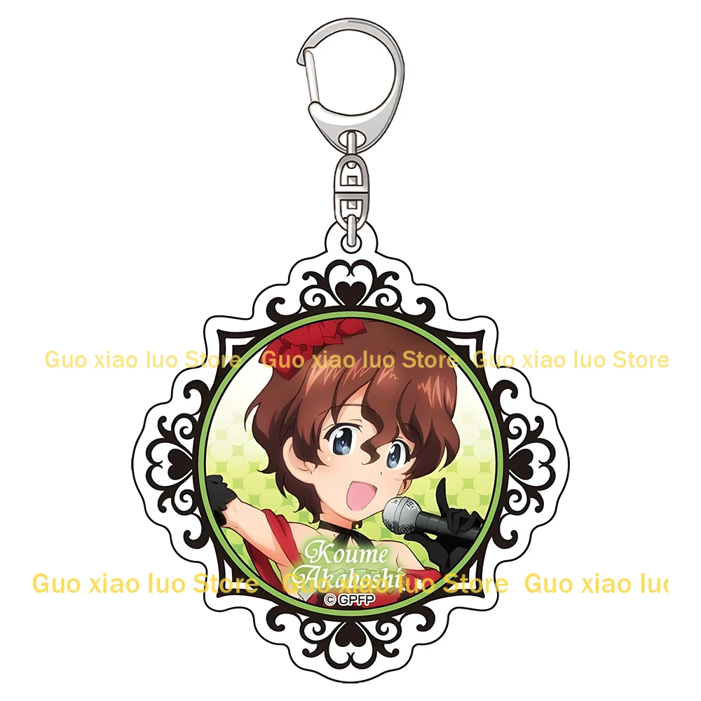 قوه شياو لوه أنيمي الطرفية مخزن الفتيات و بانزر داس نهائي كومي إريكا ماهو ميهو HD الشكل سلسلة مفاتيح مصنوعة من الأكريليك قلادة ديكور
