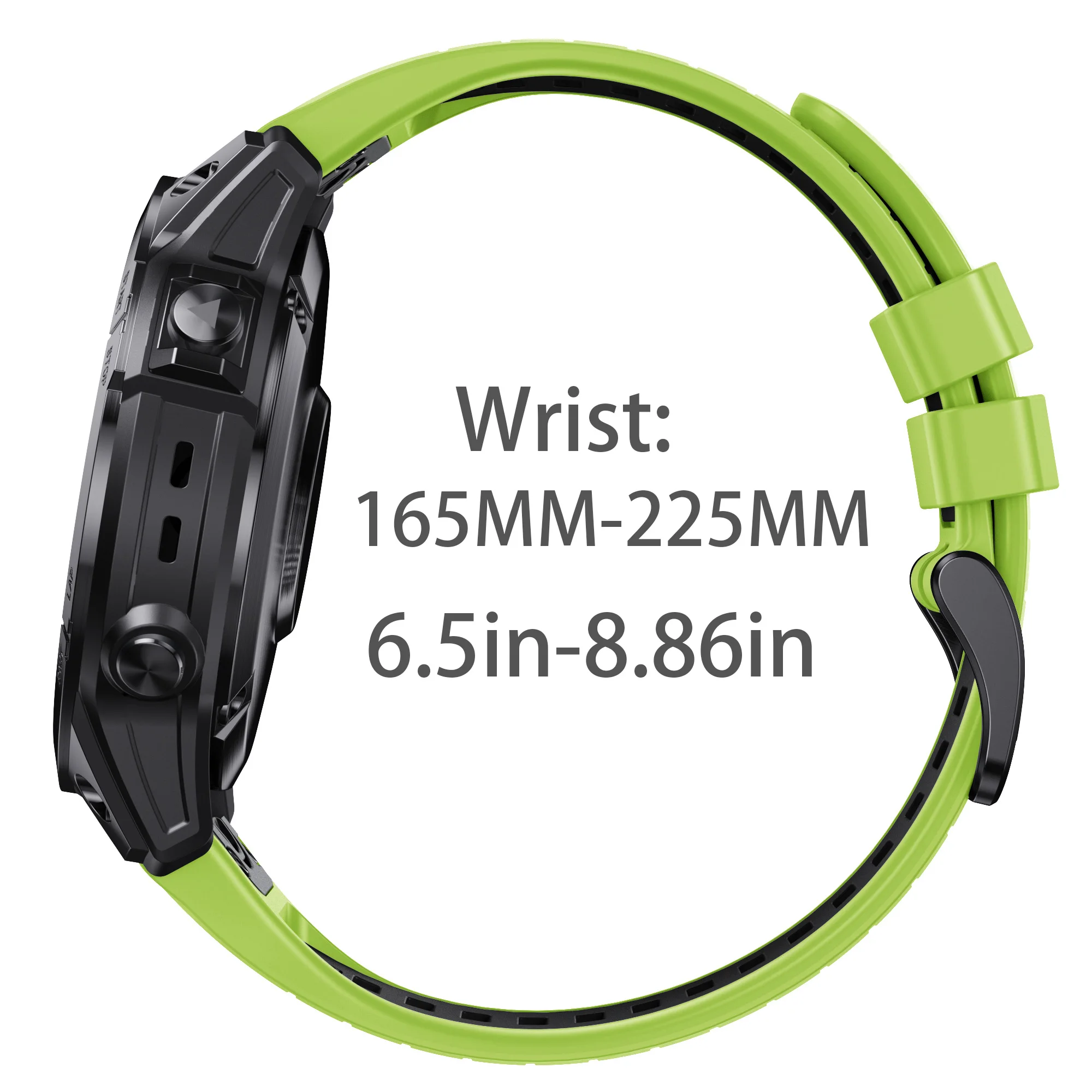 QuickFit 26mm 22mm Two Tone Silicone Strap For Garmin Fenix E 8 7X 7 6 6X/Epix Pro Gen 2 51mm 47mm/Tactix Watch Band Accessories image 2