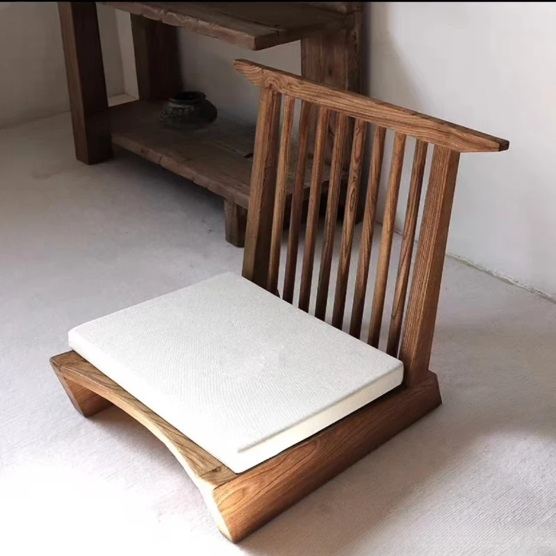 

Solid wood tatami chair homestay leisure chair home balcony back chair
